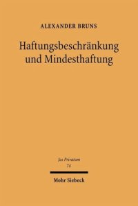 cover of the book Haftungsbeschränkung und Mindesthaftung