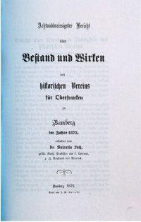 cover of the book Bericht über Bestand und Wirken des Historischen Vereins für Oberfranken zu Bamberg