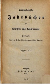 cover of the book Württembergische Jahrbücher für Statistik und Landeskunde