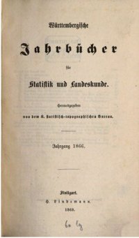 cover of the book Württembergische Jahrbücher für Statistik und Landeskunde