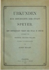 cover of the book Urkunden zur Geschichte der Stadt Speyer