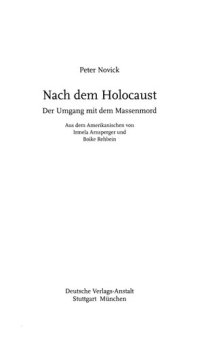 cover of the book Nach dem Holocaust. Der Umgang mit dem Massenmord