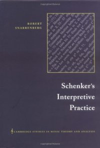 cover of the book Schenker's interpretive practice