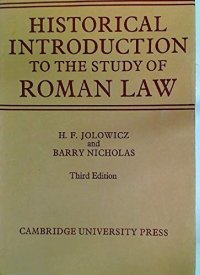 cover of the book Historical introduction to the study of Roman law