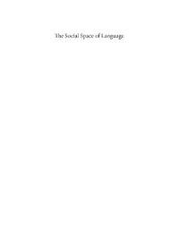 cover of the book The Social Space of Language: Vernacular Culture in British Colonial Punjab