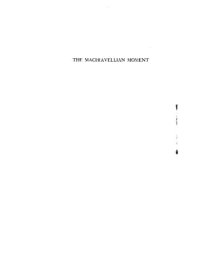 cover of the book The Machiavellian Moment: Florentine Political Thought and the Atlantic Republican Tradition