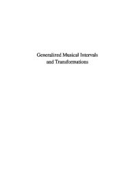 cover of the book Generalized musical intervals and transformations