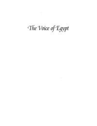 cover of the book The voice of Egypt: Umm Kulthūm, Arabic song, and Egyptian society in the twentieth century