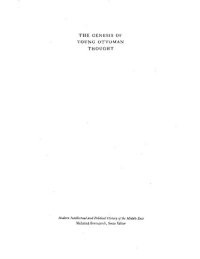 cover of the book Genesis of Young Ottoman Thought