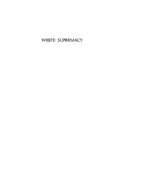 cover of the book White Supremacy: A Comparative Study of American and South African History