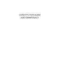 cover of the book Constitutionalism and Democracy: Transitions in the Contemporary World: The American Council of Learned Societies Comparative Constitutionalism Papers