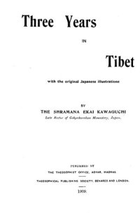 cover of the book Three years in Tibet: with the original Japanese illustrations