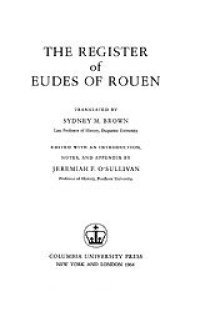 cover of the book The register of Eudes of Rouen