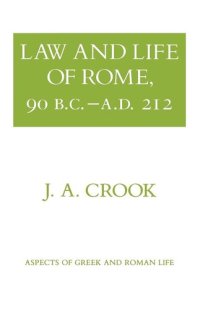 cover of the book Law and life of Rome