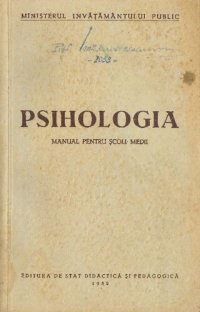 cover of the book Psihologia: manual pentru scoli medii