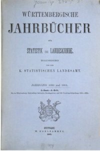 cover of the book Württembergische Jahrbücher für Statistik und Landeskunde