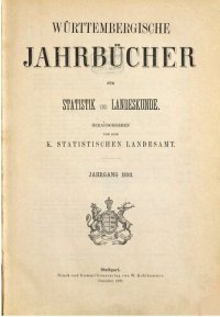 cover of the book Württembergische Jahrbücher für Statistik und Landeskunde