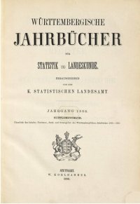 cover of the book Württembergische Jahrbücher für Statistik und Landeskunde