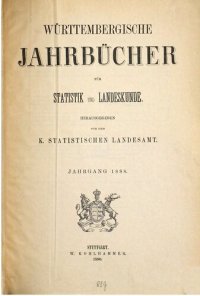 cover of the book Württembergische Jahrbücher für Statistik und Landeskunde