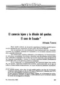 cover of the book El comercio lejano y la difusión del quechua. El caso del Ecuador