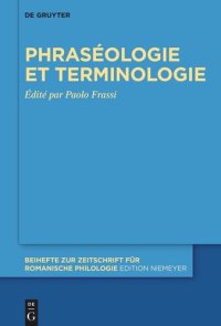 cover of the book Phraséologie et terminologie