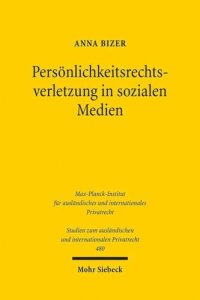 cover of the book Persönlichkeitsrechtsverletzung in sozialen Medien: Fragen des anwendbaren Rechts