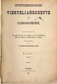 cover of the book Württembergische Vierteljahreshefte für Landesgeschichte