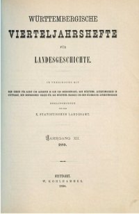 cover of the book Württembergische Vierteljahreshefte für Landeskunde