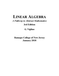 cover of the book Linear Algebra: A Pathway to Abstract Mathematics