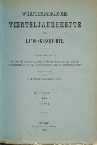 cover of the book Württembergische Vierteljahreshefte für Landeskunde