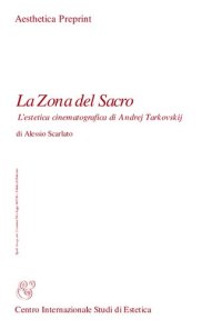 cover of the book La Zona del Sacro: l'estetica cinematografica di Andrej Tarkovskij