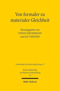 cover of the book Von formaler zu materialer Gleichheit: Vergleichende Perspektiven aus Geschichte, Kranz der Disziplinen und Theorie