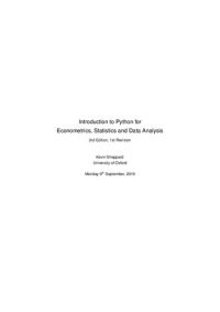 cover of the book Introduction to Python for Econometrics, Statistics and Data Analysis