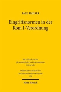 cover of the book Eingriffsnormen in der Rom I-Verordnung