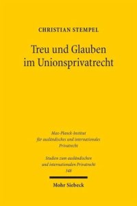 cover of the book Treu und Glauben im Unionsprivatrecht