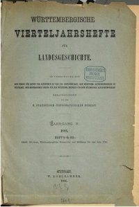 cover of the book Württembergische Vierteljahreshefte für Landeskunde