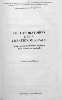 cover of the book Les laboratoires de la création musicale : acteurs, organisations et politique de la recherche musicale