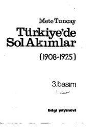 cover of the book Türkiye'de sol akımlar: 1908-1925