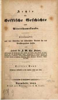 cover of the book Árchiv für Hessische Geschichte und Altertumskunde