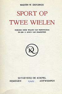 cover of the book Sport op twee wielen