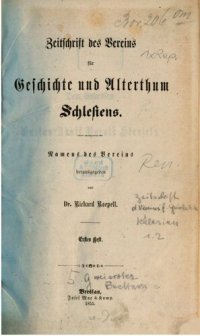 cover of the book Zeitschrift des Vereins für Geschichte und Altertum Schlesiens