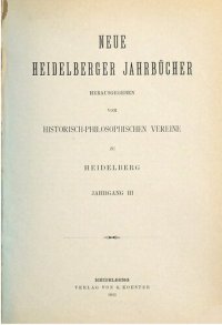 cover of the book Neue Heidelberger Jahrbücher