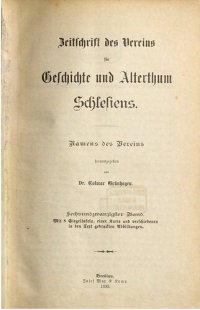 cover of the book Zeitschrift des Vereins für Geschichte und Altertum Schlesiens