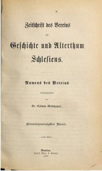 cover of the book Zeitschrift des Vereins für Geschichte und Altertum Schlesiens