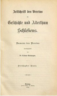 cover of the book Zeitschrift des Vereins für Geschichte und Altertum Schlesiens