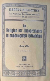 cover of the book Wilke, Georg - Die Religion der Indogermanen in archäologischer Betrachtung