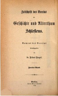 cover of the book Zeitschrift des Vereins für Geschichte und Altertum Schlesiens