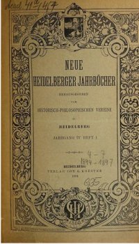 cover of the book Neue Heidelberger Jahrbücher