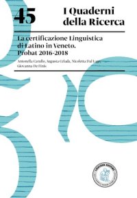 cover of the book La certificazione Linguistica di Latino in Veneto. Probat 2016-2018