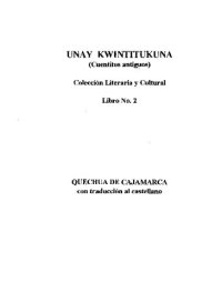 cover of the book Unay kwintitukuna (Cuentitos antiguos)